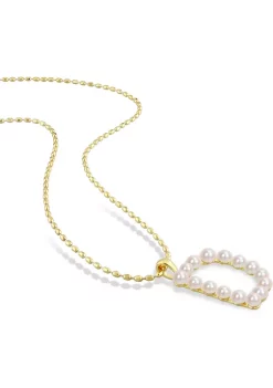 Coupon 👍 3.5-4mm Freshwater Cultured Pearl "D" Initial Pendant with Chain in Yellow Plated Sterling Silver by Belk & Co. 🧨 -DealsBelk & Co. Store Belk 37771