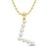 Brand new 😉 3.5-4mm Freshwater Cultured Pearl "L" Initial Pendant with Chain in Yellow Plated Sterling Silver by Belk & Co. ✔️
