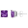 Best deal ✔️ Sterling Silver 6mm Princess Cut Amethyst Stud Earrings by Belk & Co. 🛒