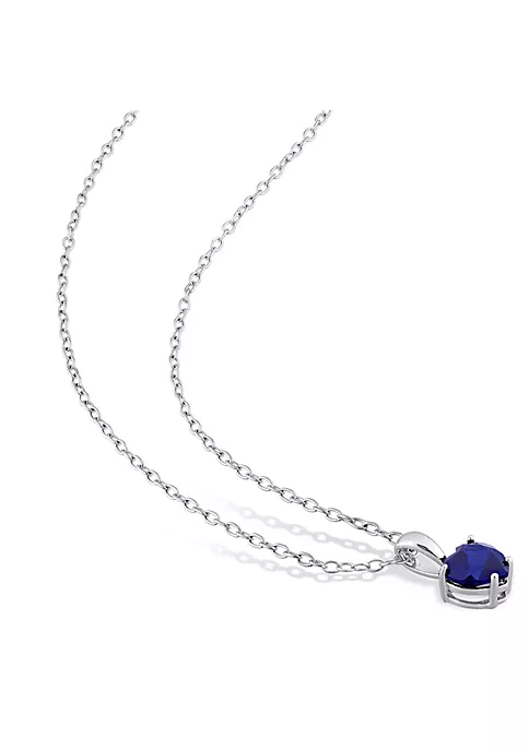 Discount ๐ Lab Created 2-Piece Set of 2.70 ct. t.g.w. Created Blue Sapphire Earrings and Pendant with Chain in Sterling Silver by Belk & Co. โจ 4 Discount ๐ Lab Created 2-Piece Set of 2.70 ct. t.g.w. Created Blue Sapphire Earrings and Pendant with Chain in Sterling Silver by Belk & Co. โจ - Image 4