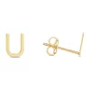 Coupon 🎁 14KY Yellow Gold Initial-U Post Earring by Belk & Co. 👏