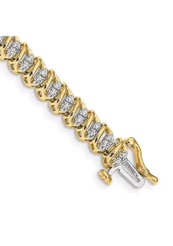 Discount ❤️ 0.99 ct. t.w. Diamond Fancy Bracelet in 14K Gold by Belk & Co. 🔔 -DealsBelk & Co. Store Belk 37837
