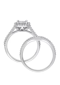 Hot Sale 🛒 5/8 ct. t.w. Diamond Halo Bridal Set by Belk & Co. 🔥 -DealsBelk & Co. Store Belk 37844