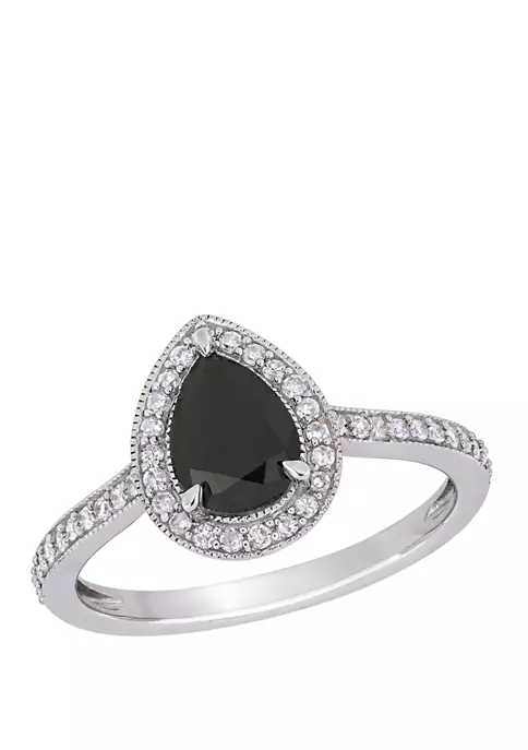 Cheapest ๐ 1.2 ct. t.w. Black and White Diamond Teardrop Halo Engagement Ring in 10K White Gold by Belk & Co. ๐งจ 6 Cheapest ๐ 1.2 ct. t.w. Black and White Diamond Teardrop Halo Engagement Ring in 10K White Gold by Belk & Co. ๐งจ - Image 6
