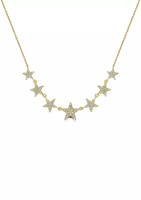 Discount ๐คฉ 3/8 ct. t.w. Diamond Graduated Star Necklace in 14K Yellow Gold by Belk & Co. ๐ฅฐ 1 Discount ๐คฉ 3/8 ct. t.w. Diamond Graduated Star Necklace in 14K Yellow Gold by Belk & Co. ๐ฅฐ