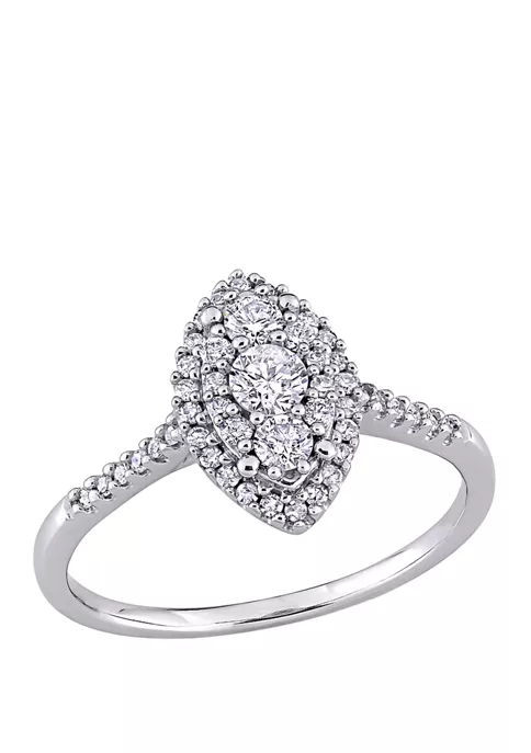 Best deal โ 1/2 ct. t.w. Diamond Composite Marquise Shape Halo Engagement Ring in 10k White Gold by Belk & Co. ๐ 1 Best deal โ 1/2 ct. t.w. Diamond Composite Marquise Shape Halo Engagement Ring in 10k White Gold by Belk & Co. ๐