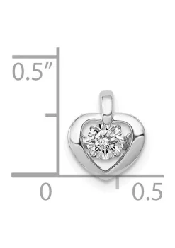 Budget ✔️ 1/4 ct. t.w. Vibrant Diamond Heart Pendant in 14K White Gold by Belk & Co. ✨ -DealsBelk & Co. Store Belk 37882
