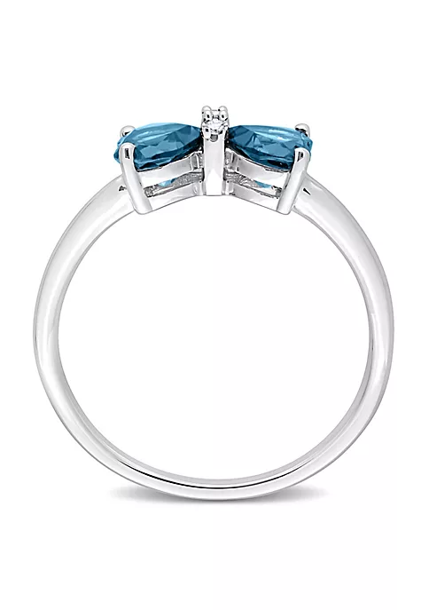 Outlet ๐ 2-Piece Set of 1.9 ct. t.g.w. London Blue Topaz and 1/10 ct. t.w. Diamond Pendant with Chain and Ring in 10K White Gold by Belk & Co. โ๏ธ 5 Outlet ๐ 2-Piece Set of 1.9 ct. t.g.w. London Blue Topaz and 1/10 ct. t.w. Diamond Pendant with Chain and Ring in 10K White Gold by Belk & Co. โ๏ธ - Image 5