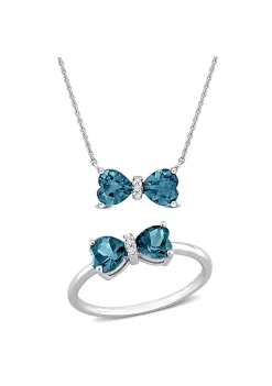 Outlet ๐ 2-Piece Set of 1.9 ct. t.g.w. London Blue Topaz and 1/10 ct. t.w. Diamond Pendant with Chain and Ring in 10K White Gold by Belk & Co. โ๏ธ 11 Outlet ๐ 2-Piece Set of 1.9 ct. t.g.w. London Blue Topaz and 1/10 ct. t.w. Diamond Pendant with Chain and Ring in 10K White Gold by Belk & Co. โ๏ธ -DealsBelk & Co. Store Belk 37894