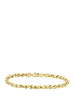 Wholesale 👏 Rope Chain Bracelet in 10K Yellow Gold by Belk & Co. 🌟