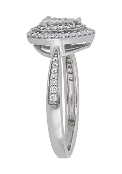New 👍 3/8 CT TW Diamond Halo Heart Engagement Ring in Sterling Silver by Belk & Co. 🎁 8 New 👍 3/8 CT TW Diamond Halo Heart Engagement Ring in Sterling Silver by Belk & Co. 🎁 -DealsBelk & Co. Store Belk 37911