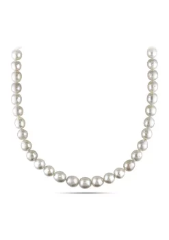 New ๐ 8.5-10MM South Sea Pearl Graduated 18" Strand Necklace with 14k Yellow Gold Clasp by Belk & Co. โ๏ธ