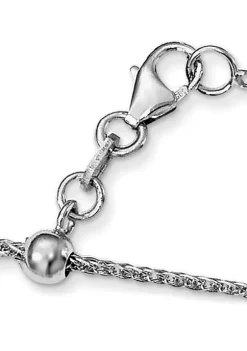 Wholesale ❤️ 14K White Gold 1 Millimeter Adjustable Quadra Wheat Chain by Belk & Co. 😀 -DealsBelk & Co. Store Belk 37925
