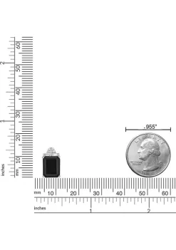 Brand new 🥰 4 1/2 ct. t.w. Black Onyx and 3/8 ct. t.w. White Topaz Pendant Necklace in Sterling Silver by Belk & Co. 🥰 -DealsBelk & Co. Store Belk 37942