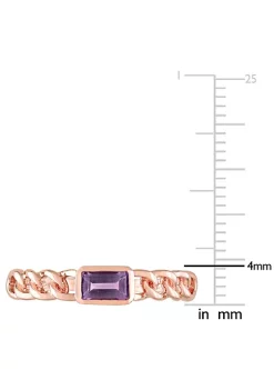 Promo 🔔 Emerald Cut Amethyst Link Ring in 14k Rose Gold by Belk & Co. ⭐ -DealsBelk & Co. Store Belk 37970