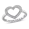 Brand new 🧨 1/8 ct. t.w. Diamond Heart Ring In Sterling Silver by Belk & Co. ⭐