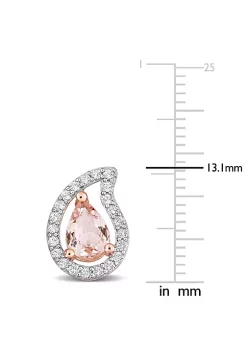 Hot Sale 🎉 1.94 ct. t.g.w. Morganite and White Topaz Teardrop Stud Earrings in Rose Plated Sterling Silver by Belk & Co. ⭐ 7 Hot Sale 🎉 1.94 ct. t.g.w. Morganite and White Topaz Teardrop Stud Earrings in Rose Plated Sterling Silver by Belk & Co. ⭐ -DealsBelk & Co. Store Belk 38041