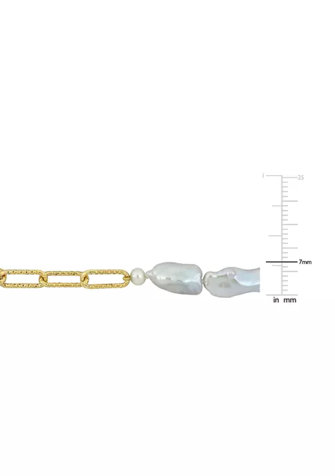 Best deal ๐งจ 5-7MM Cultured Freshwater Keshi Pearl Link Chain Necklace in 18k Gold Plated Sterling Silver by Belk & Co. ๐คฉ 3 Best deal ๐งจ 5-7MM Cultured Freshwater Keshi Pearl Link Chain Necklace in 18k Gold Plated Sterling Silver by Belk & Co. ๐คฉ - Image 3