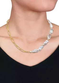 Best deal ๐งจ 5-7MM Cultured Freshwater Keshi Pearl Link Chain Necklace in 18k Gold Plated Sterling Silver by Belk & Co. ๐คฉ 9 Best deal ๐งจ 5-7MM Cultured Freshwater Keshi Pearl Link Chain Necklace in 18k Gold Plated Sterling Silver by Belk & Co. ๐คฉ -DealsBelk & Co. Store Belk 38047