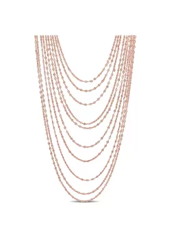Best Sale ❤️ Multi-Strand Chain Necklace in 18k Rose Gold Plated Sterling Silver, 18" by Belk & Co. 😀 -DealsBelk & Co. Store Belk 38061