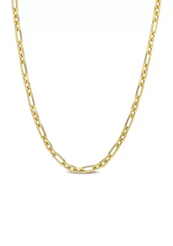 Hot Sale 🎁 18k Yellow Gold Plated Sterling Silver 3mm Figaro Chain Necklace by Belk & Co. ❤️ -DealsBelk & Co. Store Belk 3807