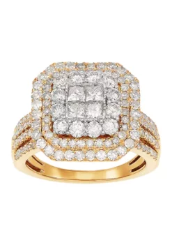 Brand new 😍 2 ct. t.w. Diamond Engagement Ring in 10K Yellow Gold by Belk & Co. ❤️