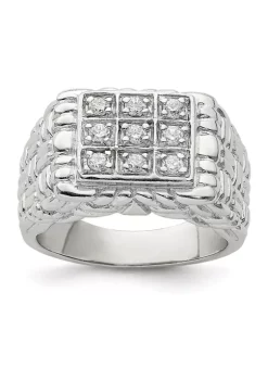 Discount 🔔 Men's Sterling Silver Cubic Zirconia Ring by Belk & Co. 🔔 -DealsBelk & Co. Store Belk 38084