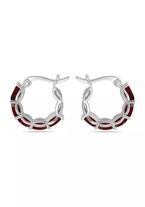 Deals ๐ 2.3 ct. t.w. Garnet Hoop Earrings, Sterling Silver by Belk & Co. ๐ 2 Deals ๐ 2.3 ct. t.w. Garnet Hoop Earrings, Sterling Silver by Belk & Co. ๐ - Image 2
