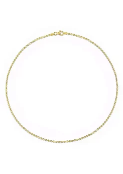 Brand new 😀 Oval Ball Chain Necklace in 18k Yellow Gold Plated Sterling Silver, 16" by Belk & Co. 👍 -DealsBelk & Co. Store Belk 38132