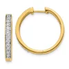 Best Pirce 🎁 3/4 ct. t.w. Diamond Hinged Hoop Earrings in 14K Yellow Gold by Belk & Co. 🛒