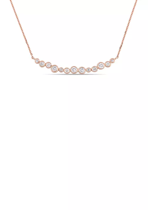 Best Sale ๐ 1/2 ct. t.w. Diamond Graduated Necklace in 14k Rose Gold by Belk & Co. ๐ 1 Best Sale ๐ 1/2 ct. t.w. Diamond Graduated Necklace in 14k Rose Gold by Belk & Co. ๐