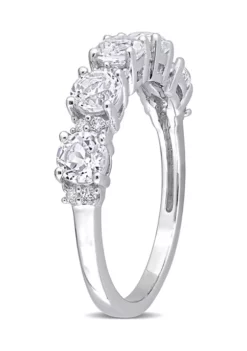 Brand new 🧨 1.62 ct. t.w. White Topaz Semi Eternity Ring in Sterling Silver by Belk & Co. 🛒 -DealsBelk & Co. Store Belk 3819