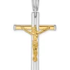 Discount 😍 14K Two Tone Polished Crucifix Pendant by Belk & Co. 🎁