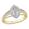 Top 10 ⌛ 1/4 ct. t.w. Diamond Double Halo Marquise Cluster Split Shank Ring in 10K Yellow Gold by Belk & Co. ⌛