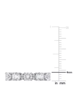 Brand new 🧨 1.62 ct. t.w. White Topaz Semi Eternity Ring in Sterling Silver by Belk & Co. 🛒 -DealsBelk & Co. Store Belk 3821