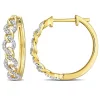 Deals 💯 1/5 ct. t.w. Diamond Link Hoop Earrings in 10K Yellow Gold by Belk & Co. 👏