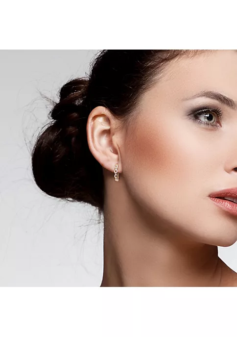 Deals ๐ฏ 1/5 ct. t.w. Diamond Link Hoop Earrings in 10K Yellow Gold by Belk & Co. ๐ 4 Deals ๐ฏ 1/5 ct. t.w. Diamond Link Hoop Earrings in 10K Yellow Gold by Belk & Co. ๐ - Image 4