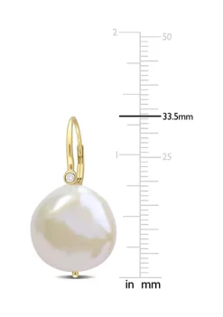 Brand new ⌛ 17.5-18mm Cultured Freshwater Pearl and Diamond Accent Leverback Earrings in 14k Yellow Gold by Belk & Co. ⭐ 6 Brand new ⌛ 17.5-18mm Cultured Freshwater Pearl and Diamond Accent Leverback Earrings in 14k Yellow Gold by Belk & Co. ⭐ -DealsBelk & Co. Store Belk 38218
