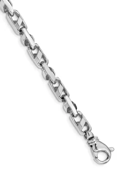 Cheapest 🔔 Mens 14K White Gold 5.5 Millimeter Fancy Link Bracelet by Belk & Co. 🤩 -DealsBelk & Co. Store Belk 38237