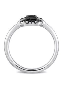 Budget 👍 1/4 ct. t.w. Black and White Diamond Princess Cut Bohemian Ring in 10k White Gold by Belk & Co. 🔥 -DealsBelk & Co. Store Belk 38239