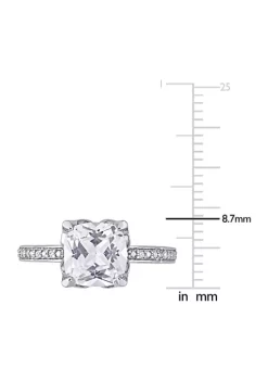 New 🔔 2.87 ct. t.w. Lab Created White Sapphire and 1/10 ct. t.w. Diamond Accent Engagement Ring in 10K White Gold by Belk & Co. 🔔 -DealsBelk & Co. Store Belk 38246