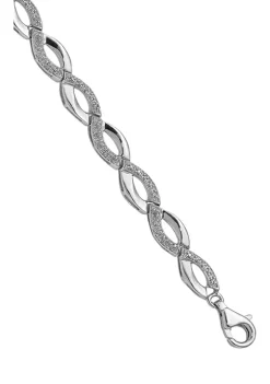 Promo 🔥 1/4 ct. t.w. Diamond Bracelet in Rhodium Plated Sterling Silver by Belk & Co. 🧨