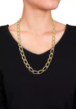 Flash Sale 🎁 18k Yellow Gold Plated Sterling Silver Hollow Link Chain Necklace by Belk & Co. 👏 -DealsBelk & Co. Store Belk 38282
