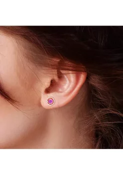 Hot Sale ⌛ 4/5 CT TGW Amethyst and 1/4 CT TW Diamond Halo Stud Earrings in 10k Rose Gold by Belk & Co. 🔥 -DealsBelk & Co. Store Belk 38292