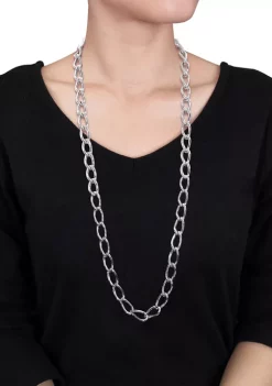 Outlet 🎉 Sterling Silver Hollow Link Chain Necklace by Belk & Co. 🌟 -DealsBelk & Co. Store Belk 38316