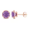 Best Pirce 😉 2.6 CT TGW Amethyst Stud Earrings in 14k Rose Gold by Belk & Co. 🌟