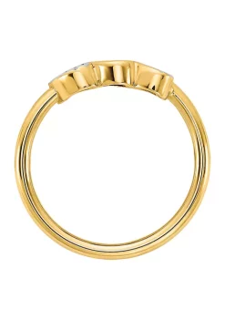 Best deal 🔥 Diamond-Cut Hearts Ring in 14K Two-Tone Gold by Belk & Co. 🧨 -DealsBelk & Co. Store Belk 38340