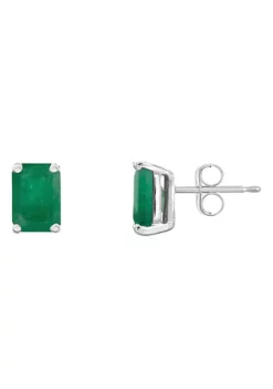 Best deal 🎁 14K Gold 6x4 Emerald Cut Emerald Earrings by Belk & Co. 🎉