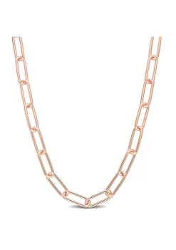 Deals ⌛ 5MM Polished Paperclip Chain Necklace in 18k Rose Gold Plated Sterling Silver, 32" by Belk & Co. 🎉 -DealsBelk & Co. Store Belk 38363