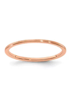 Cheap ๐ 10K Gold 1.2mm Half Round Satin Stackable Band by Belk & Co. ๐